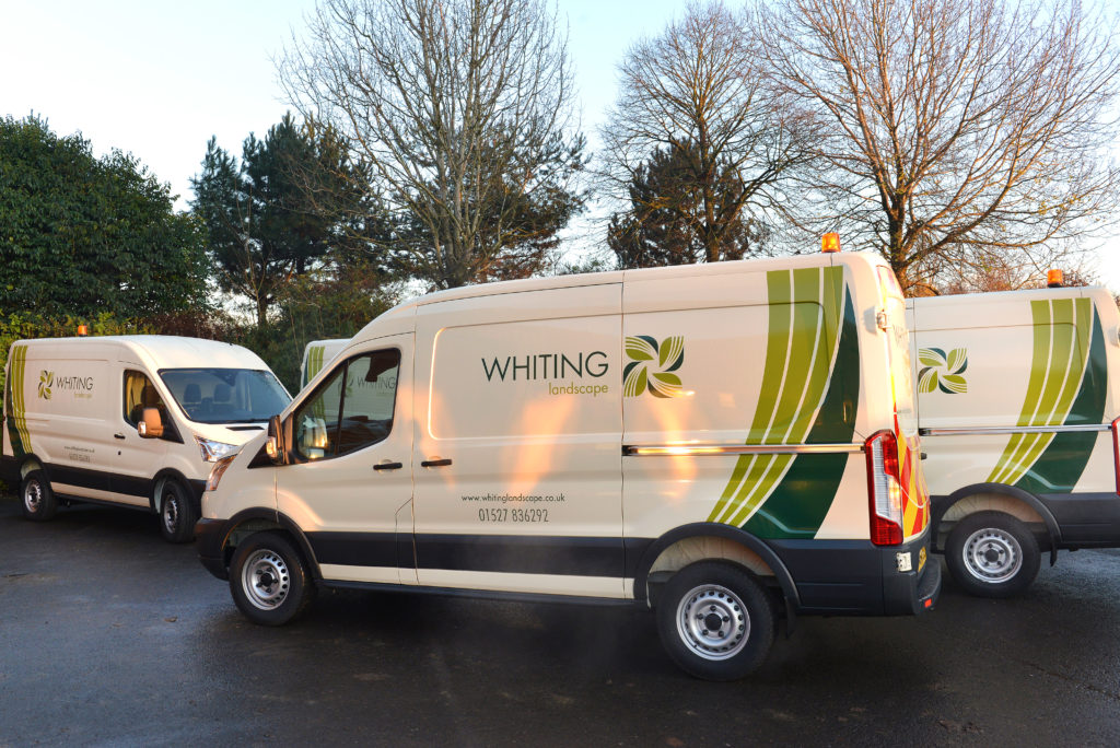 Whiting Landscape fleet of vans