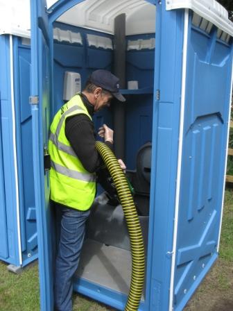Portable loo servicing