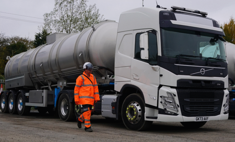 Emergency Water Supply Tanker Delivering Temporary Water To A Business Site During A Water Outage