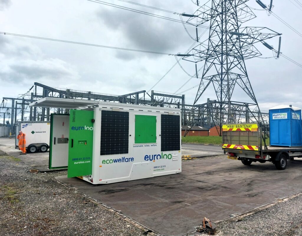 Temporary Welfare Units And Portable Toilets Supporting Grid Connection And Substation Infrastructure Projects