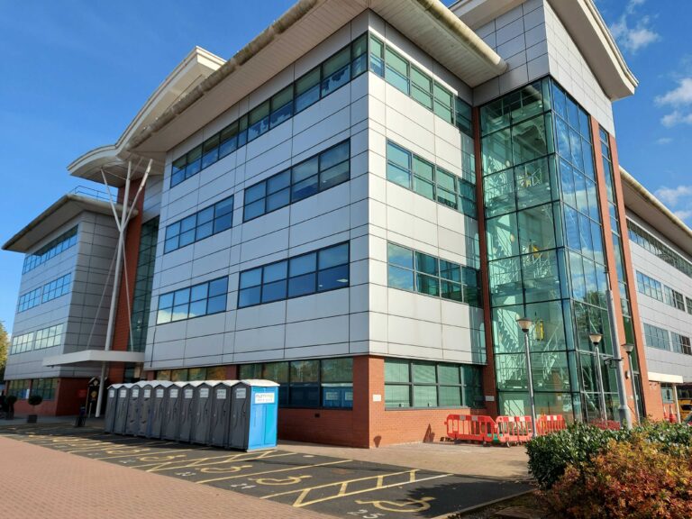 Temporary Welfare Facilities Used To Maintain Operations During A Water Outage As Part Of A Business Continuity Plan